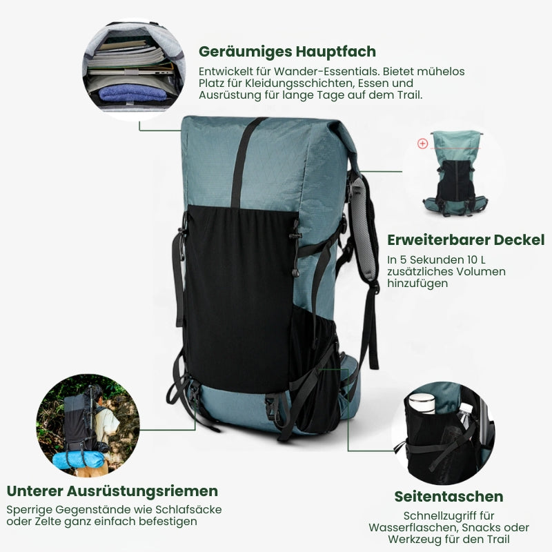 AeroPeak 50 - 50L Ultraleichter Rucksack