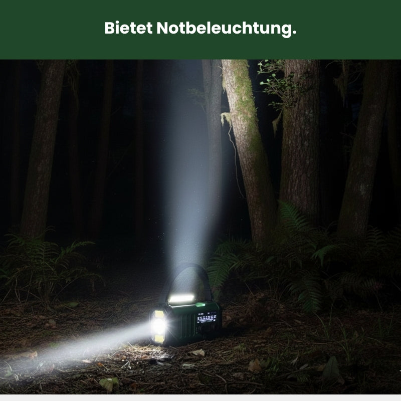 SolarCom - Solar-Notfallradio mit Handkurbel